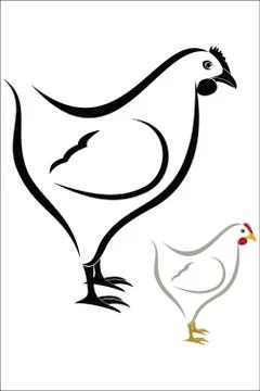 Hen symbol Stock Illustration
