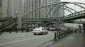 Henan South Road Pedestrian Overpass, Fuxing East Road, Shanghai, China HD Footage