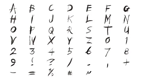 Henddrawn alphabet Stock Footage 97877835