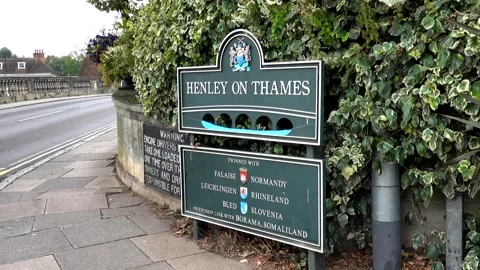 Henley on Thames Sign Stock Footage 255048367