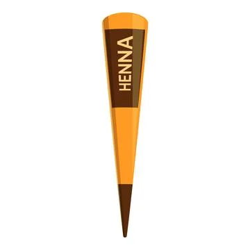 Henna cone for temporary tattoos and body art decoration Stockillustratie