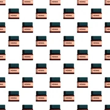 Henna cosmetic jars seamless pattern for beauty products Stock Illustration