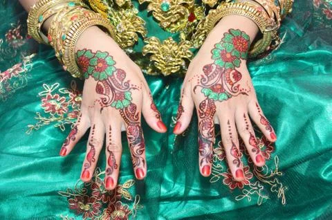 Henna On Hands Stock Photos