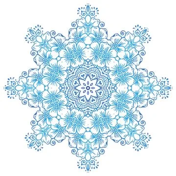 Henna pattern element mandala ornament. ethnic abstract meditation flower Illustration