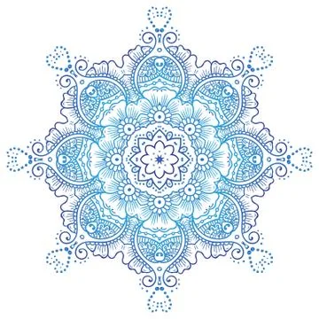 Henna pattern element mandala ornament. ethnic abstract meditation flower Stockillustratie