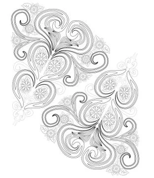 Henna tattoo doodle elements on white background. Mehendi flowers vector set. Illustrazione stock