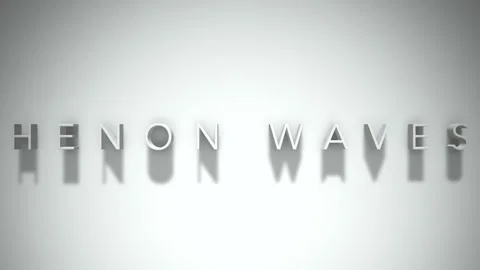 Henon waves 3D title animation with shadows on a white background Stock Footage 296849581
