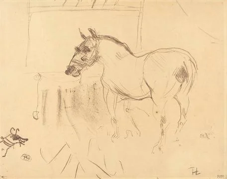 Henri de Toulouse Lautrec, The Small Pony from Calmese (Le petit poney de ... Stock Photos
