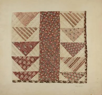 Henry Granet, Patchwork Quilt (Section), c 1938 Patchwork Quilt (Section) ... Foto stock