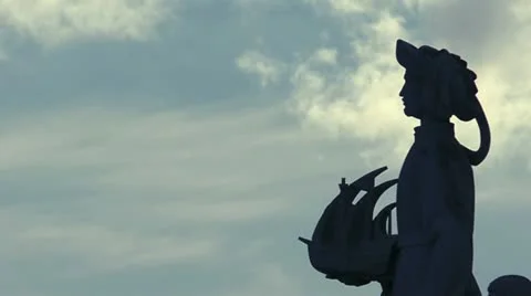 Henry the Navigator Monument HD Stock Footage 10919325