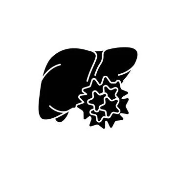 Hepatitis B color line icon. Human diseases. Stock Illustration