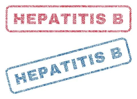 Hepatitis B Text Textile Seal Stamp Watermarks Stock Illustration