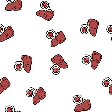 Hepatitis B vector seamless pattern Stock Illustration