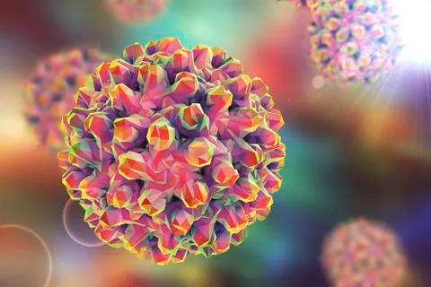 Hepatitis B virus, illustration Stock Illustration