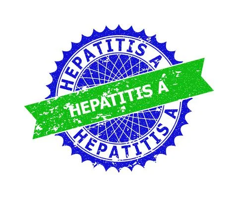 HEPATITIS A Bicolor Rosette Corroded Stamp Stock Illustration