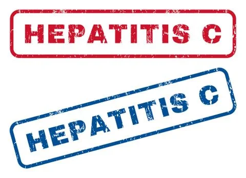 Hepatitis C Rubber Stamps Stock Illustration