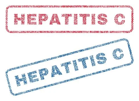 Hepatitis C Text Textile Seal Stamp Watermarks Stock Illustration