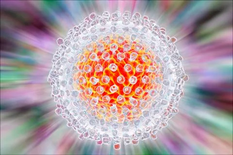 Hepatitis C virus illustration Illustrazione stock