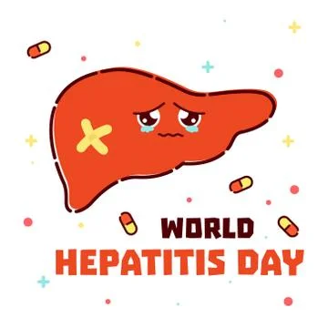 Hepatitis day poster Stock Illustration