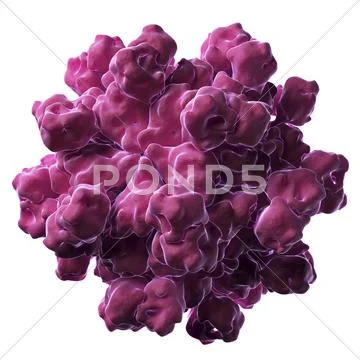 Hepatitis e virus particle Stock Illustration