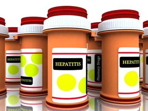 Hepatitis medicines Illustrazione stock