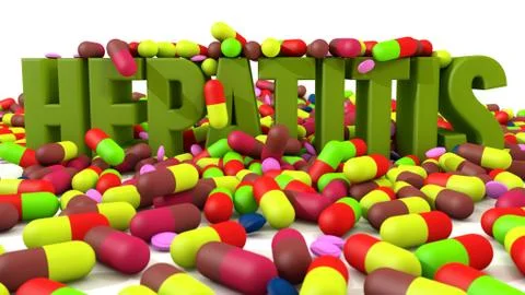 Hepatitis medicines Stock Illustration