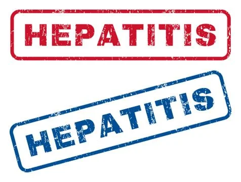 Hepatitis Rubber Stamps Stock Illustration