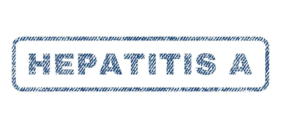 Hepatitis a Textile Stamp Stock Illustration