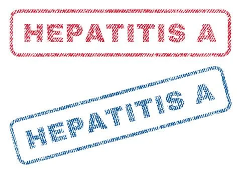 Hepatitis a Textile Stamps Stock Illustration