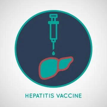 HEPATITIS VACCINE Vector illustration Stock Illustration