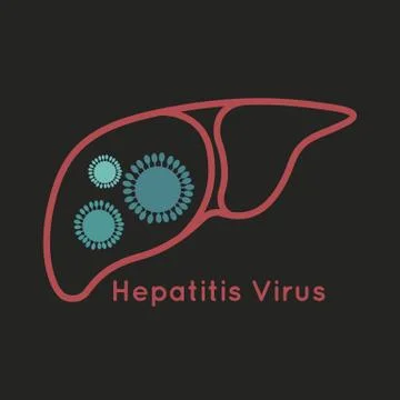 Hepatitis virus logo vector Stock Illustration