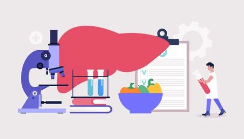 Hepatology concept Stock Illustration