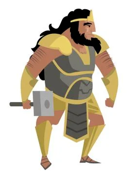 Hephaestus vulcan god Stock Illustration