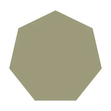 Heptagon geometric shape element symbol for preschool education for kids math Stock Illustration