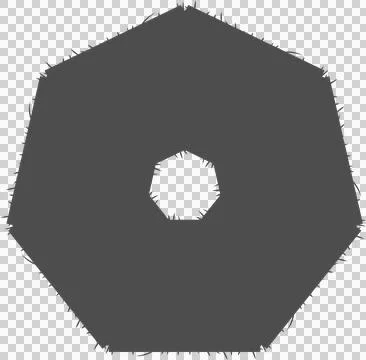 Heptagon polygon shape. Stock Illustration