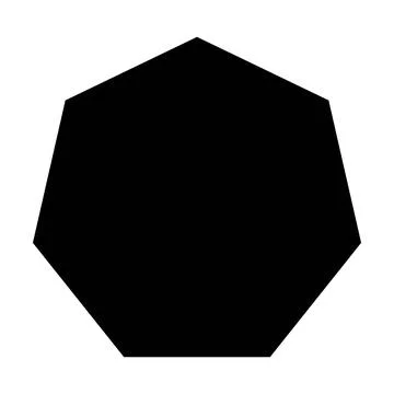 Heptagon shape symbol vector icon for creative graphic design ui element Stock Illustration