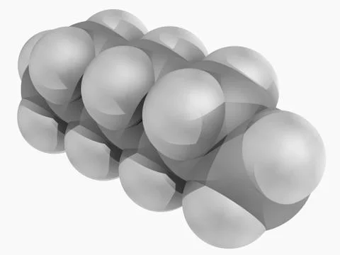 Heptane molecule Stock Illustration