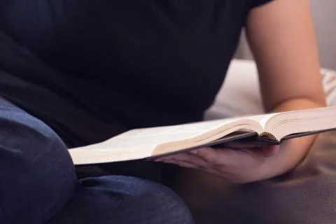 Her Bible Study Devotional Time Stock Photos
