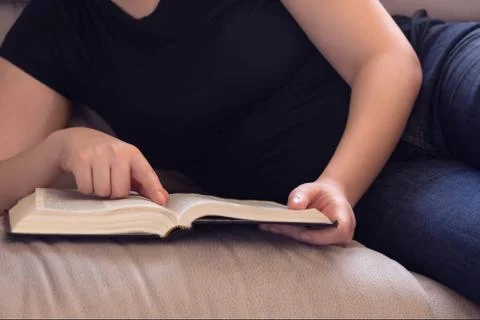 Her Bible Study Devotional Time Stock Photos