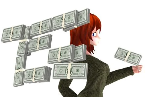 Her dream Stock Illustration