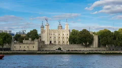 Her Majesty's Royal Palace and Fortress The Tower of London, UK. Time lapse. Stock Footage