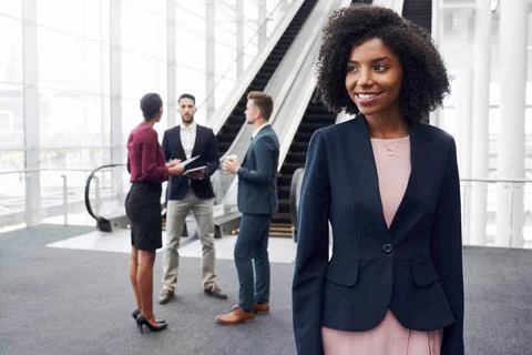 Her mind is teeming with exciting business ideas Stock Photos