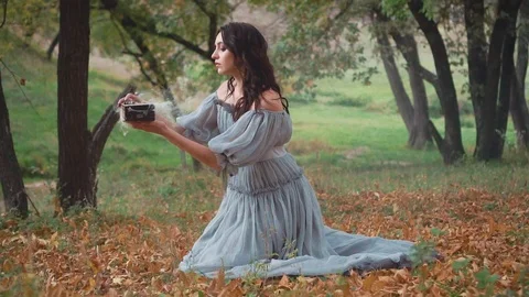 On her wedding day, Pandora opened gift that was forbidden to discovery, female Stock Footage 104771545
