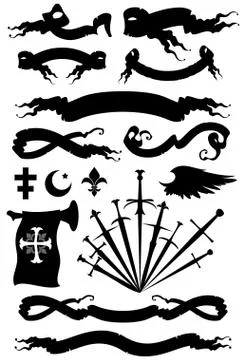 Hera;dic set Stock Illustration