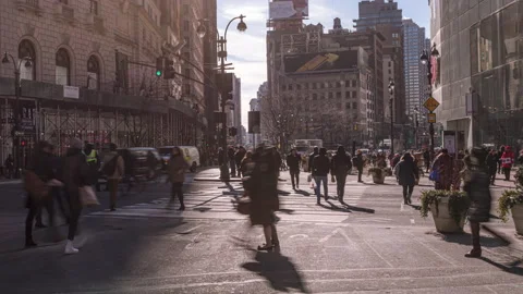 Herald Square Sunshine - Timelapse 4k ProRes Stock Footage 157489845