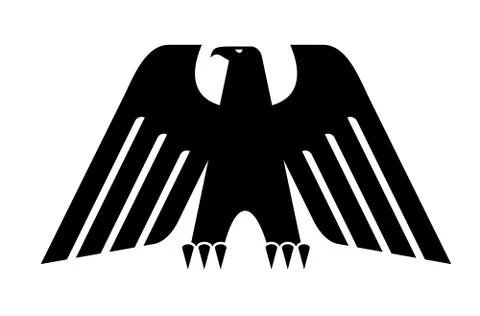Heraldic black eagle Stockillustratie