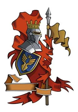 Heraldic composition Stock Illustration