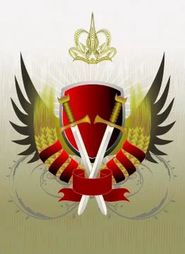 Heraldic design 스톡 일러스트