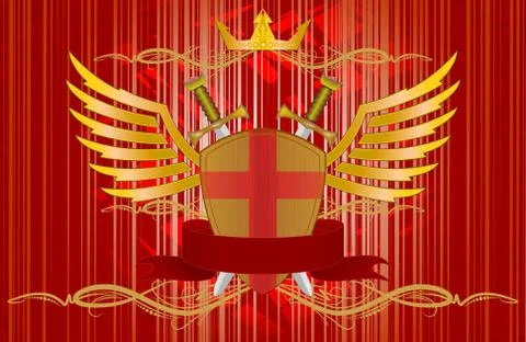 Heraldic design 스톡 일러스트