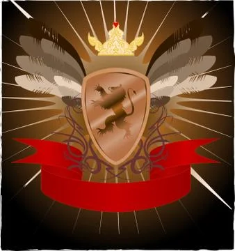 Heraldic design (vector). Ilustración de archivo